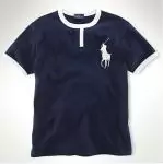 t-shirt polo 2019U hommes respirable occasionnelle mode pas cher simple bleu blanc